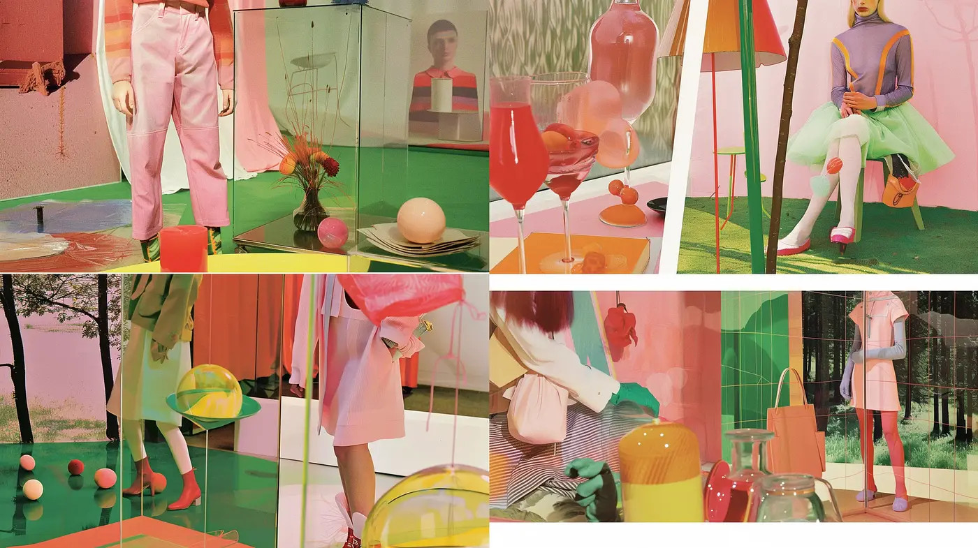 Surreal Candy-Colored Dreamscape with Pop Art Echoes - Midjourney sref style