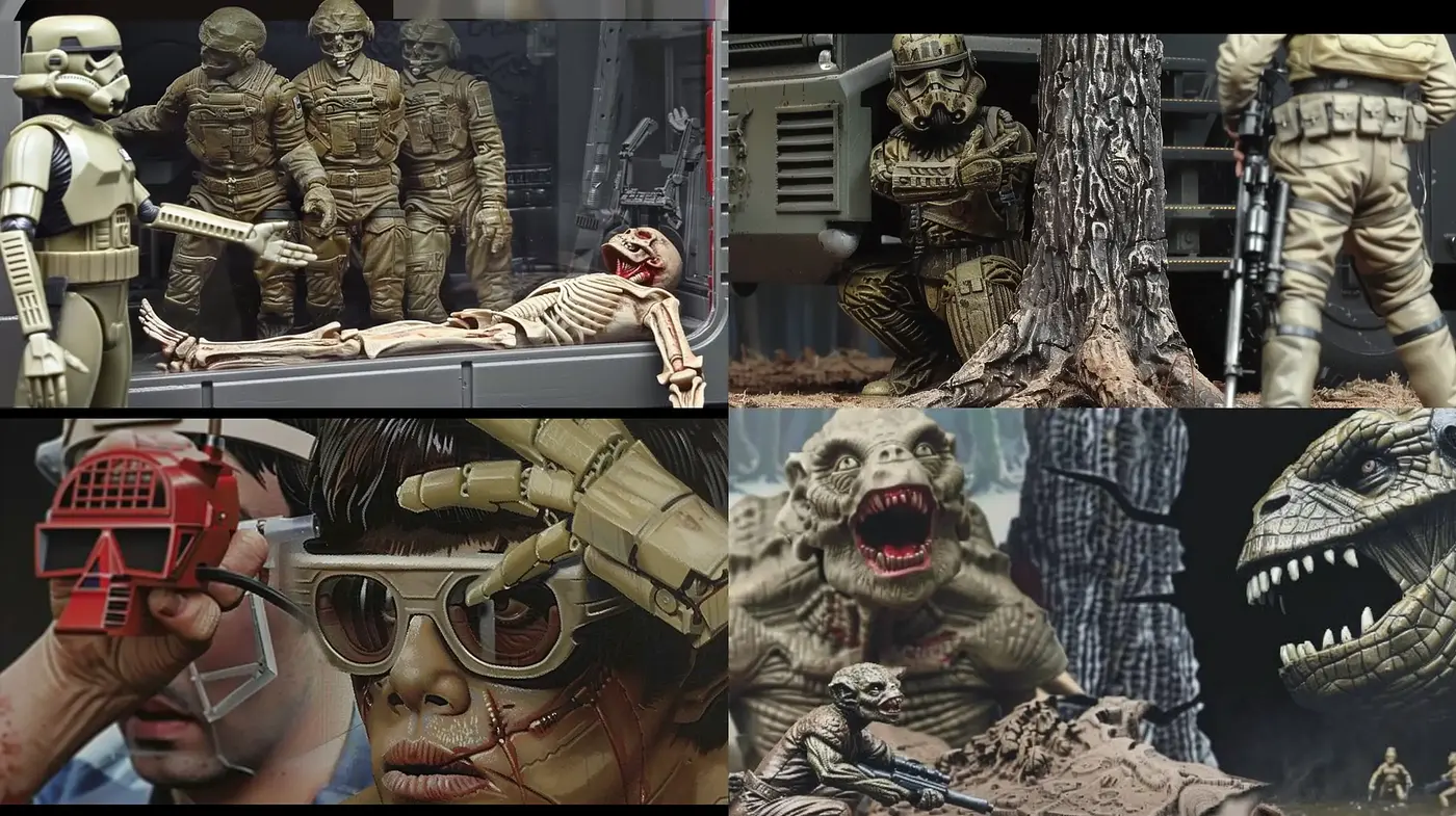 Post-Apocalyptic Military Dystopia: A Fusion of Dark Sci-Fi and Surrealist War Art - Midjourney sref style