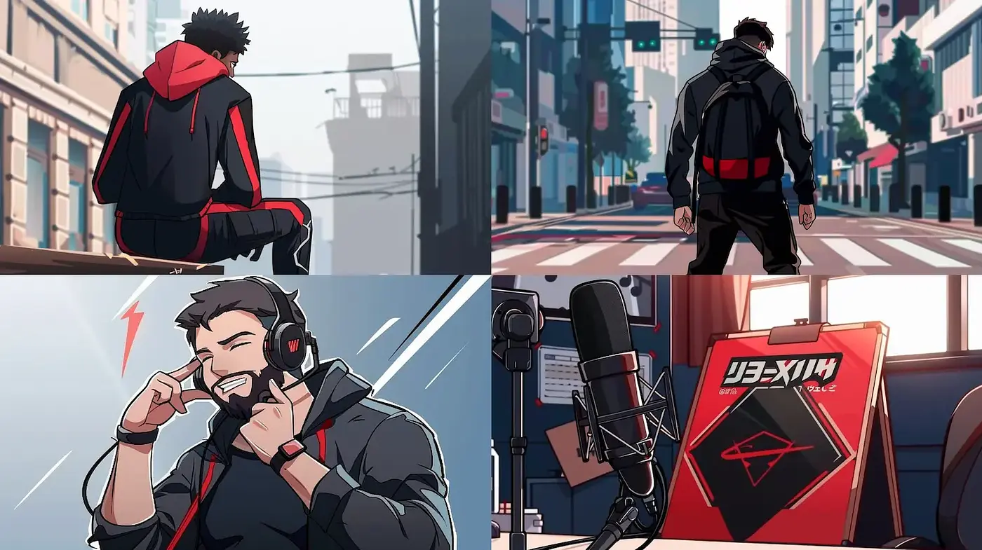 Dynamic Urban Visuals with a Contemporary Anime Aesthetic - Midjourney sref style