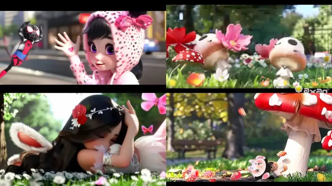 Lively Animated Scenes with Whimsical and Playful Aesthetics - Midjourney sref style