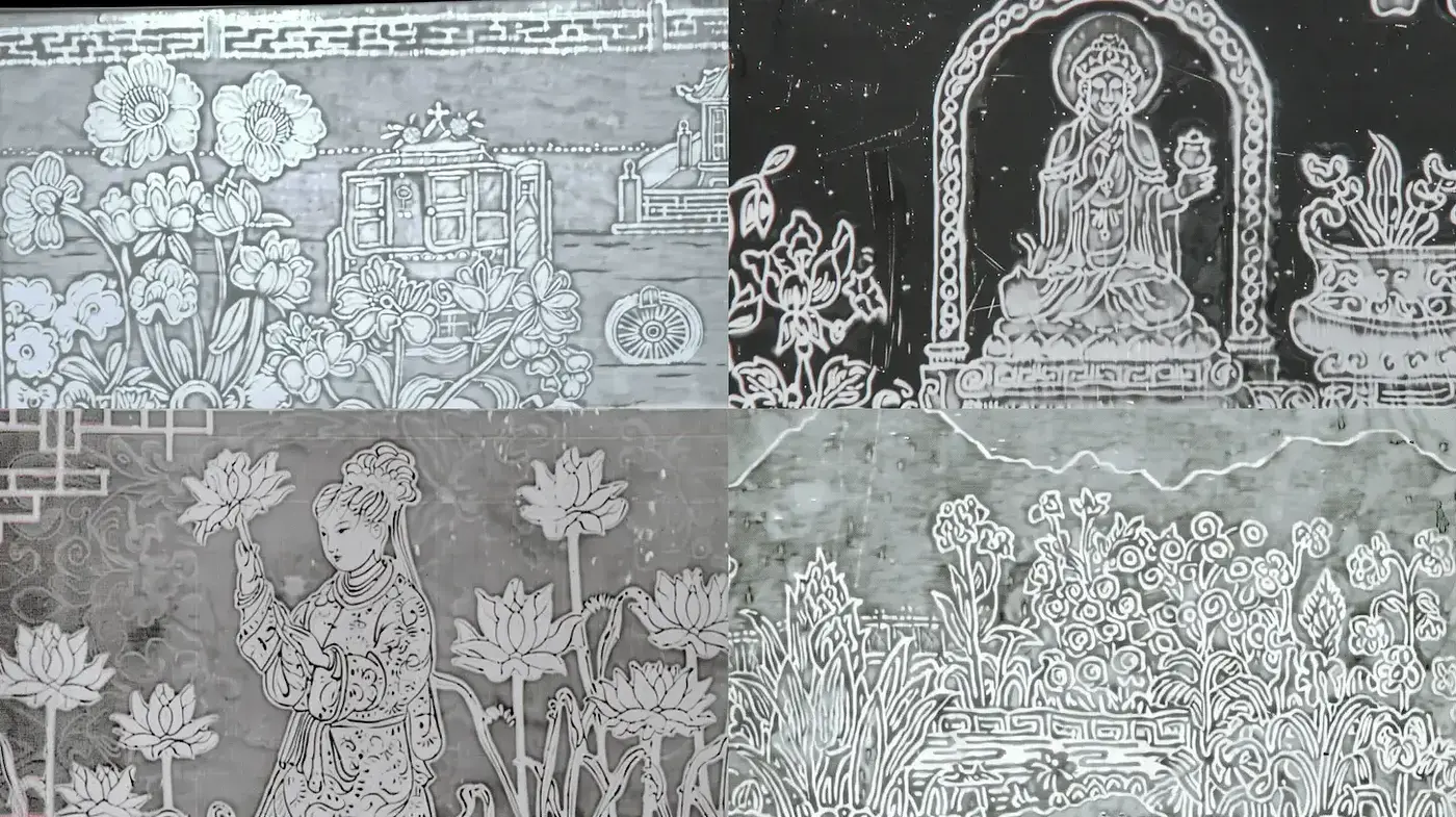 Intricate and Ethereal Engravings with a Floral Motif - Midjourney sref style