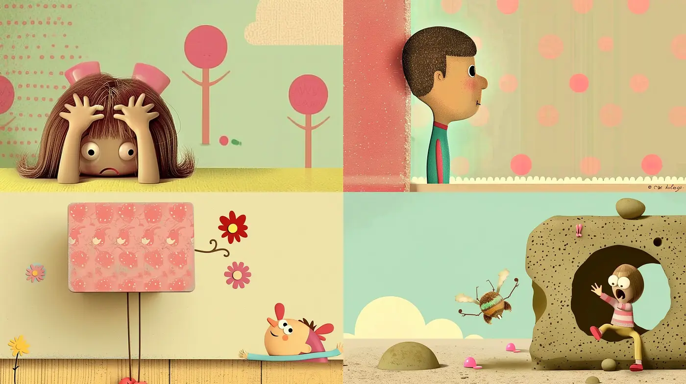 Whimsical Pastel Dreamscape with a Playful Retro Animation Influence - Midjourney sref style