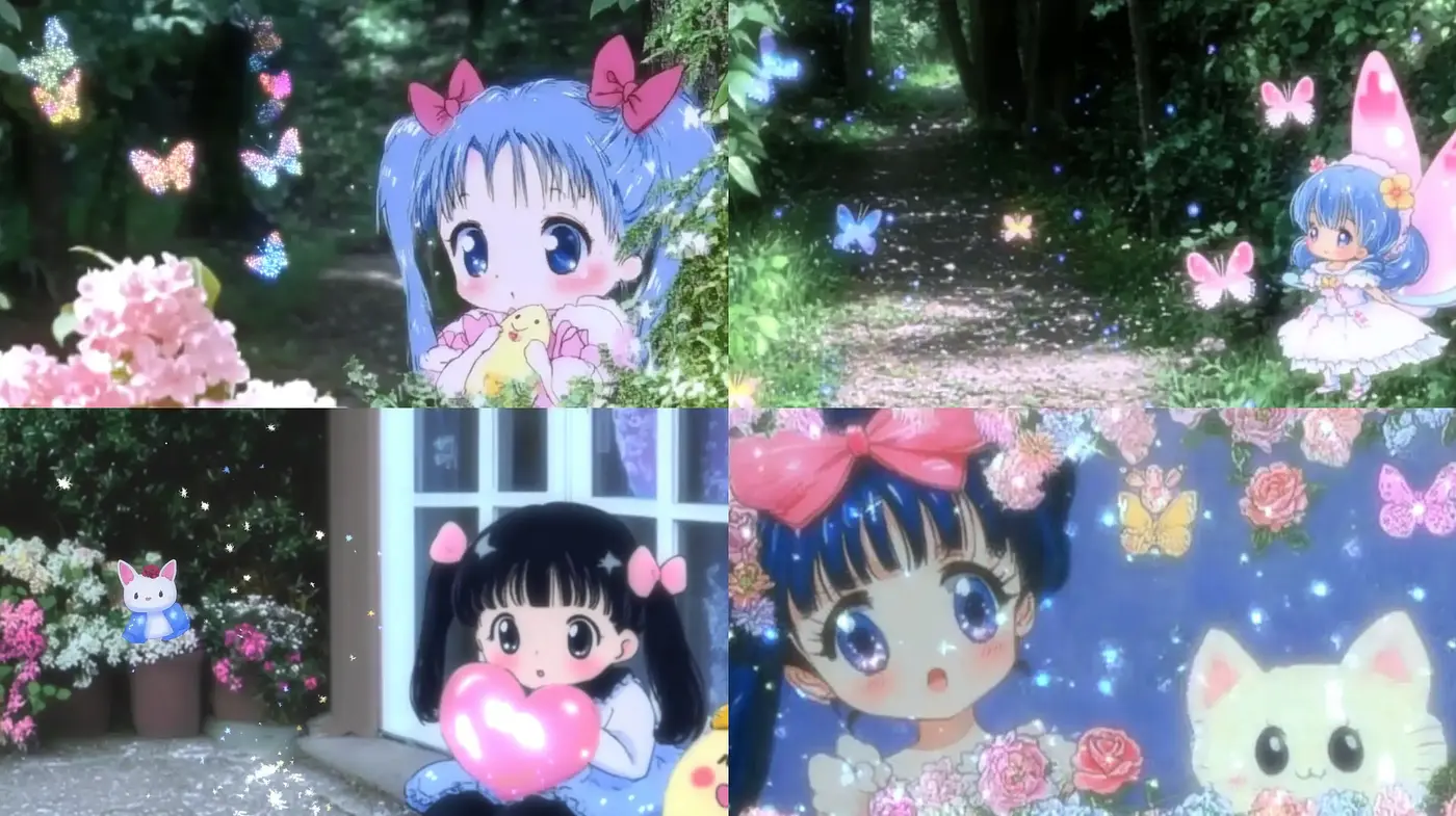 Enchanted Whimsical Anime Garden Scenes - Midjourney sref style