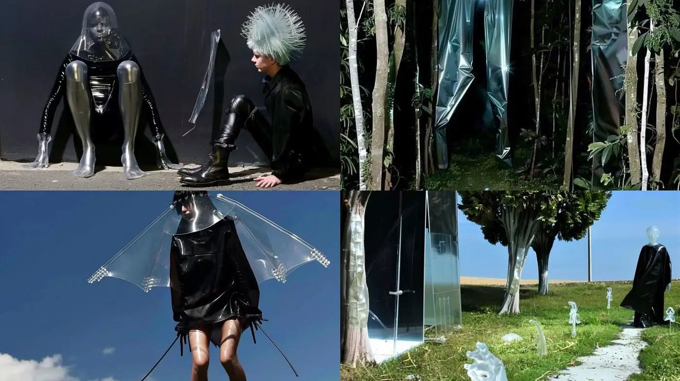 Futuristic Noir Eclecticism with Surrealist Influences - Midjourney sref style