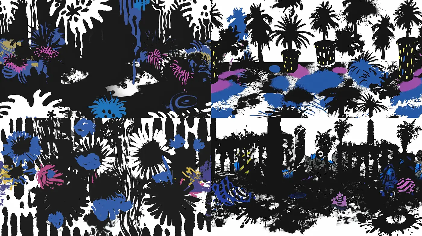 Abstract Expressionist Brushstroke Fusion - Midjourney sref style
