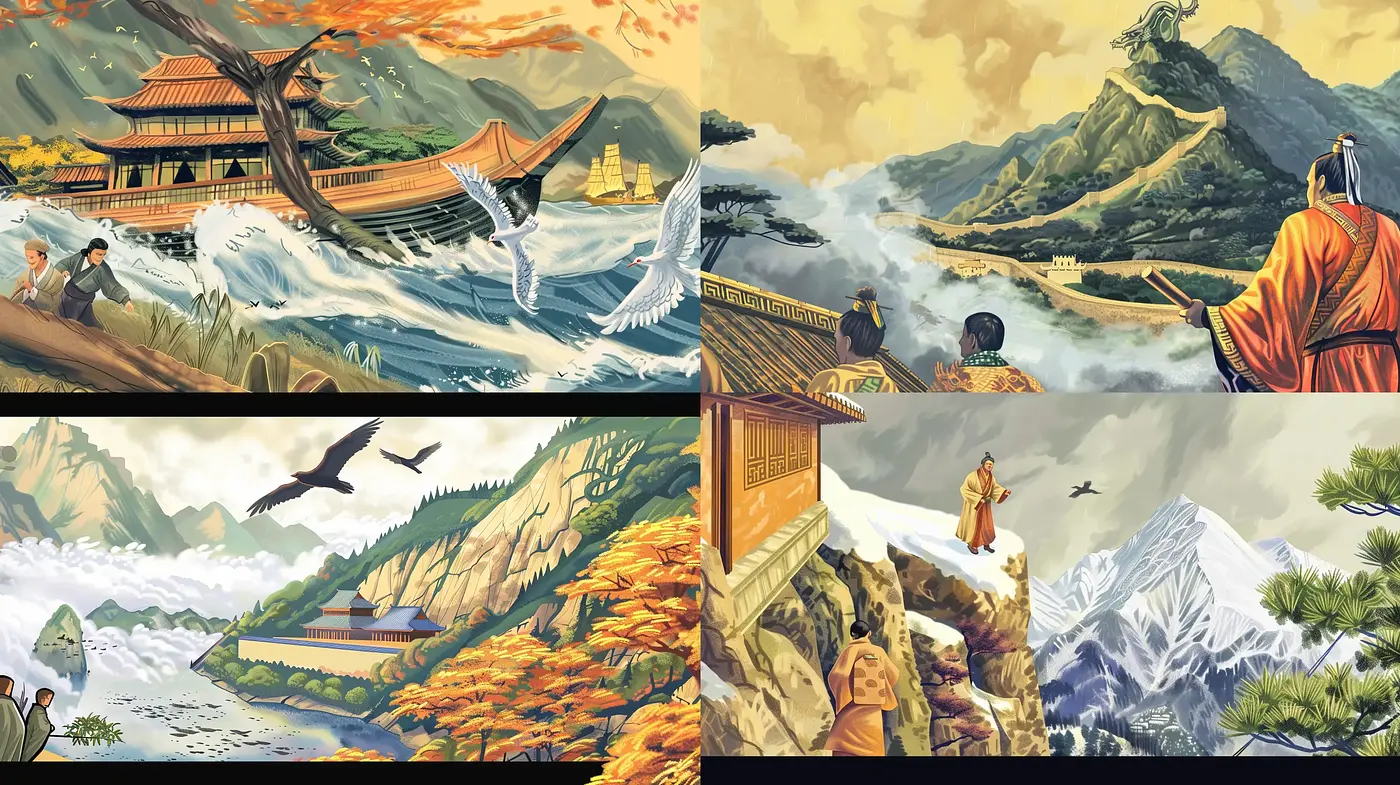 Ethereal Landscapes in a Serene and Timeless Style - Midjourney sref style
