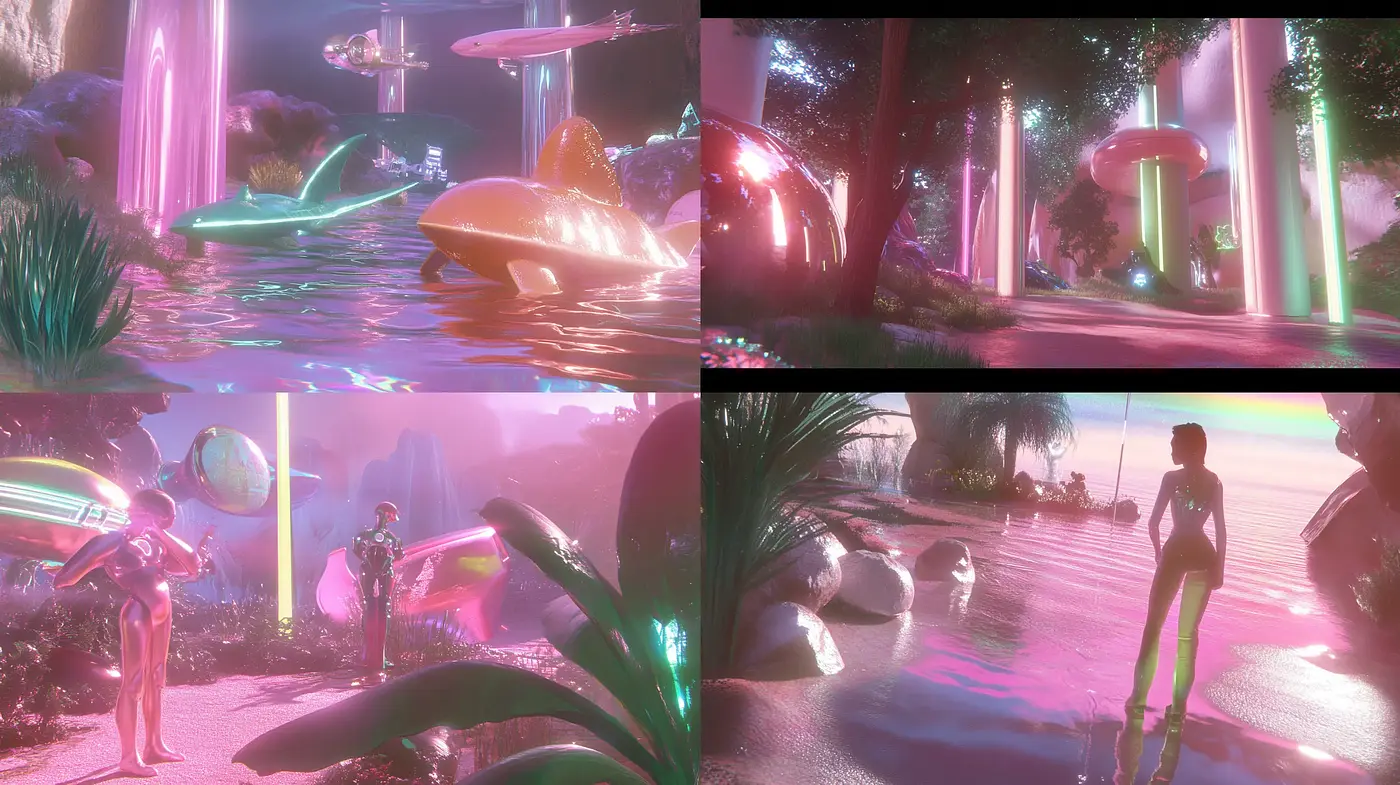 Ethereal Twilight Hues in Synthetic Dreamscapes - Midjourney sref style