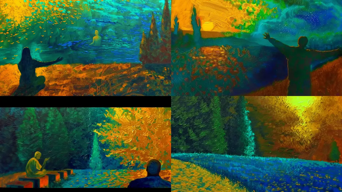 Ethereal Dreamscape: A Vision in Post-Impressionist Hues - Midjourney sref style