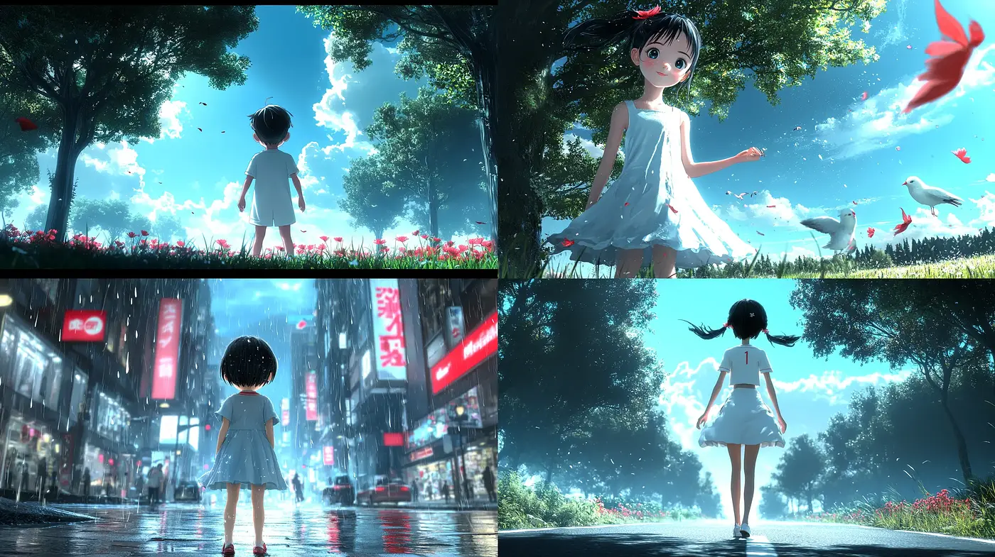 Luminous Dreamscape: An Ode to Enchanting Anime Realism - Midjourney sref style