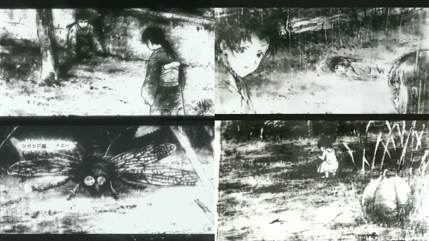 Monochromatic Sumi-e Dreamscape: Ink Washes Meets Surreal Visions - Midjourney sref style