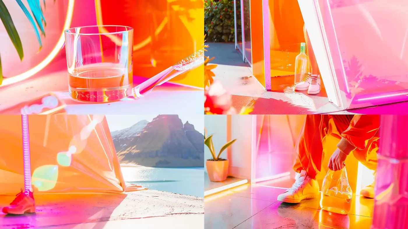 Radiant Chromatic Abstraction: A Journey Through Luminous Landscapes and Vivid Scenes - Midjourney sref style