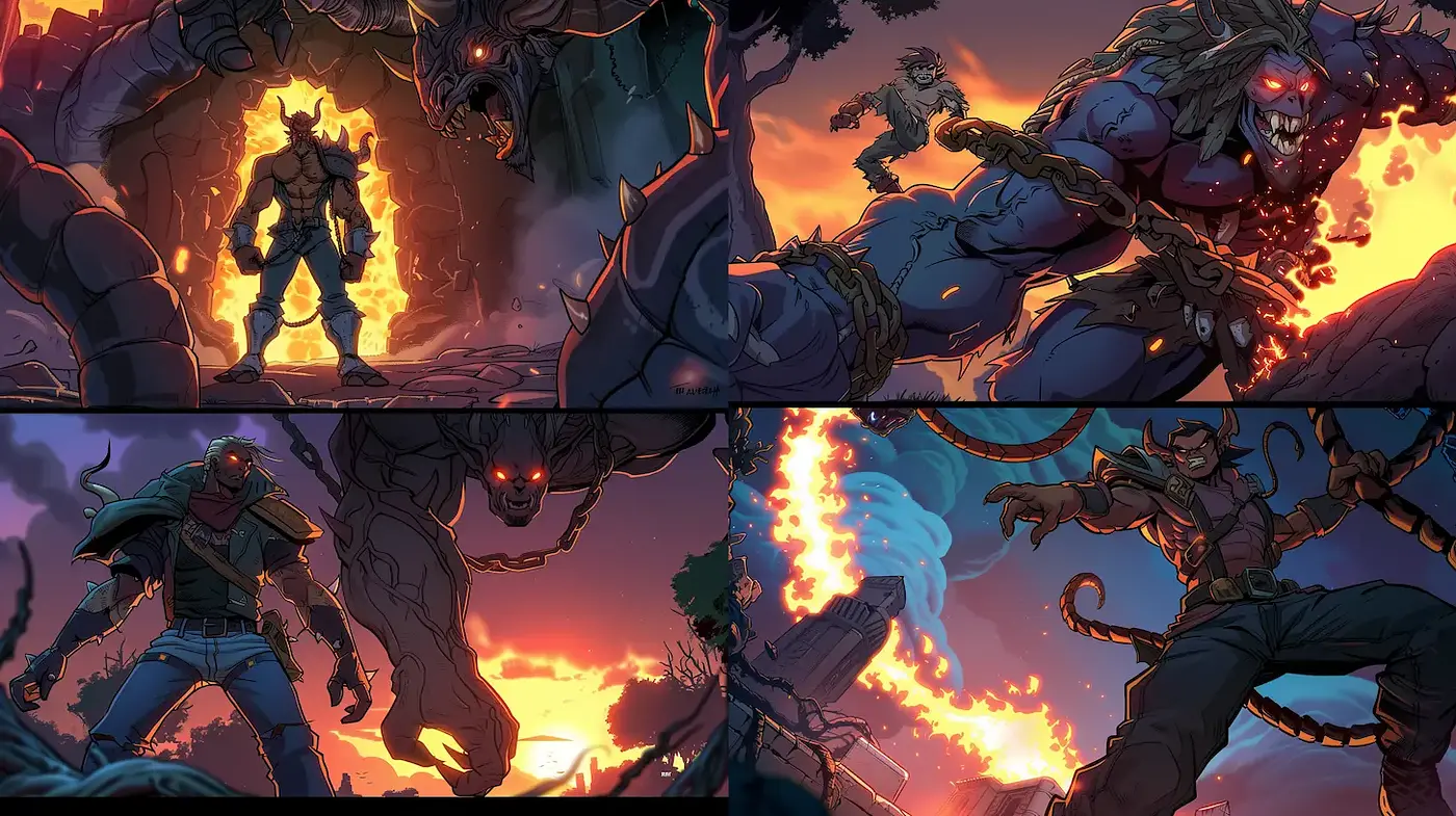 Dynamic and Intense Visual Storytelling in Bold Illustrative Style - Midjourney sref style
