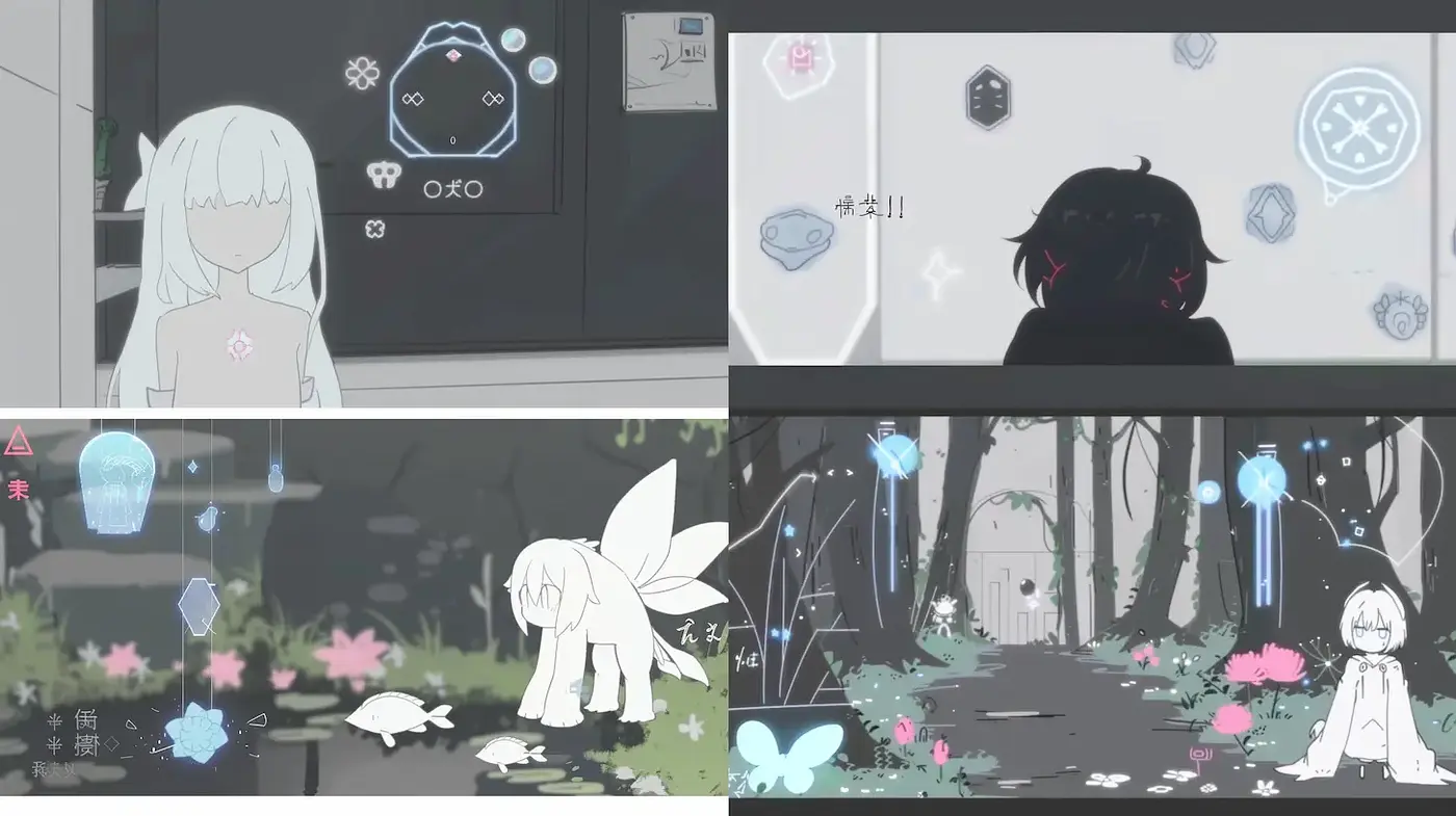 Whimsical and Ethereal Anime Aesthetic with a Mystical Touch - Midjourney sref style