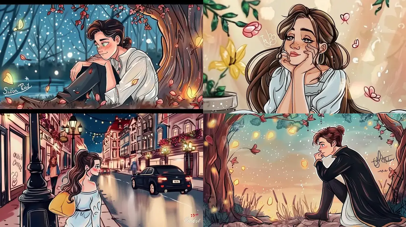 Charming and Whimsical Illustrations with a Contemporary Art Influence - Midjourney sref style