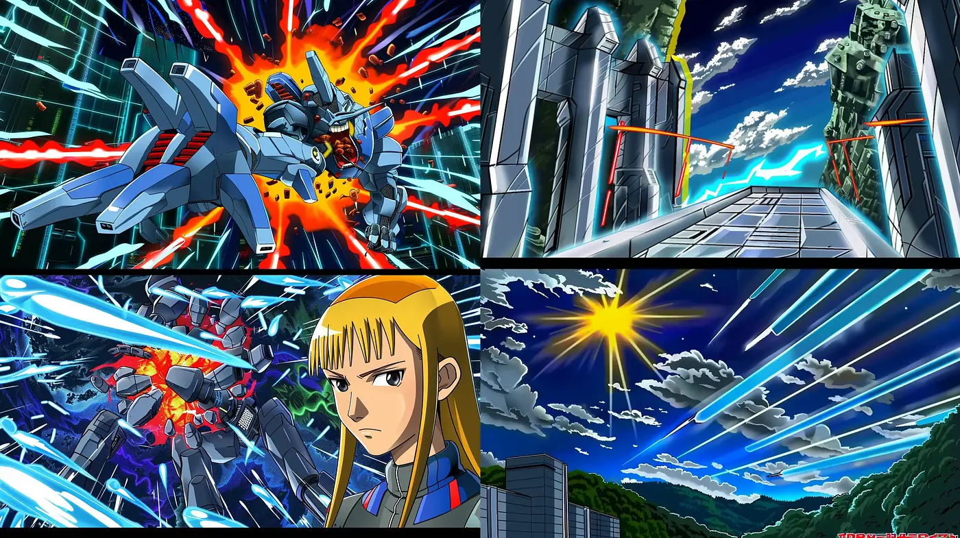 Futuristic Anime-Inspired Dynamic Vistas - Midjourney sref style
