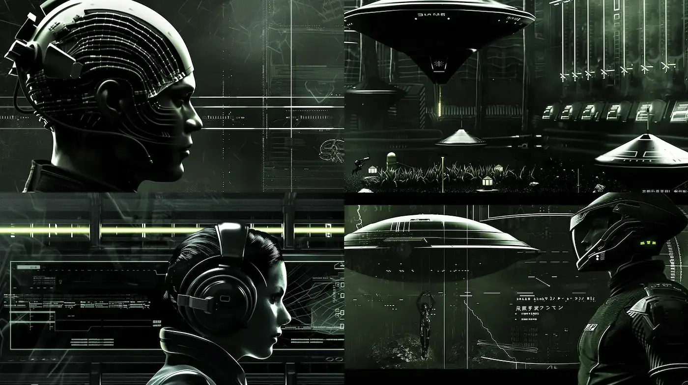 Futuristic Cyberpunk Aesthetic with Technological Elements - Midjourney sref style