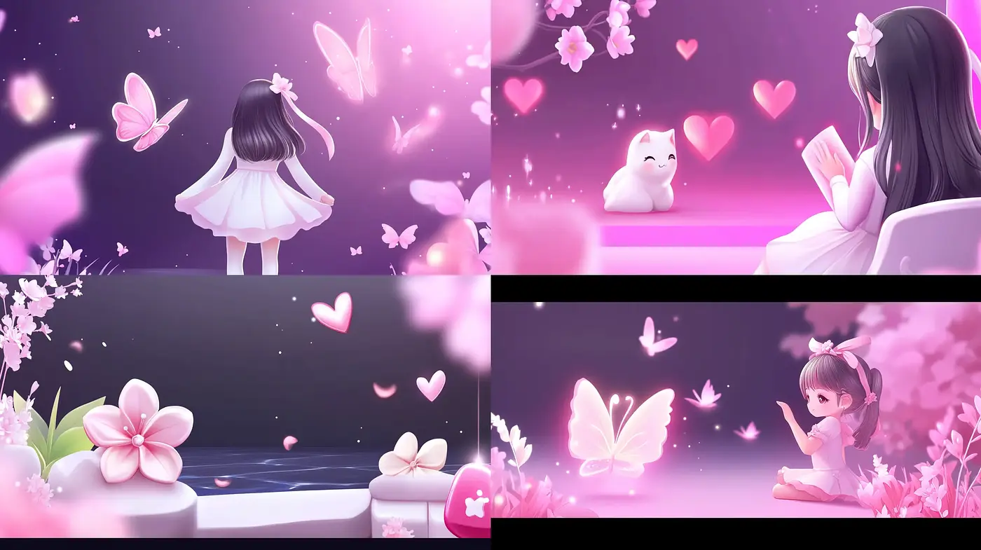 Dreamy Pastel Panorama with Whimsical Anime Essence - Midjourney sref style