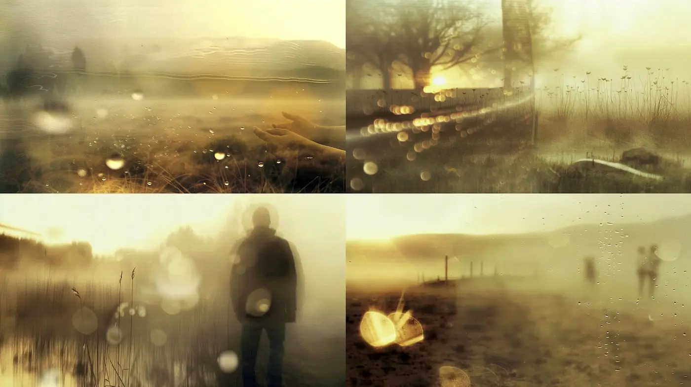Misty Morning Dreamscape: A Homage to Ethereal Light and Shadow - Midjourney sref style