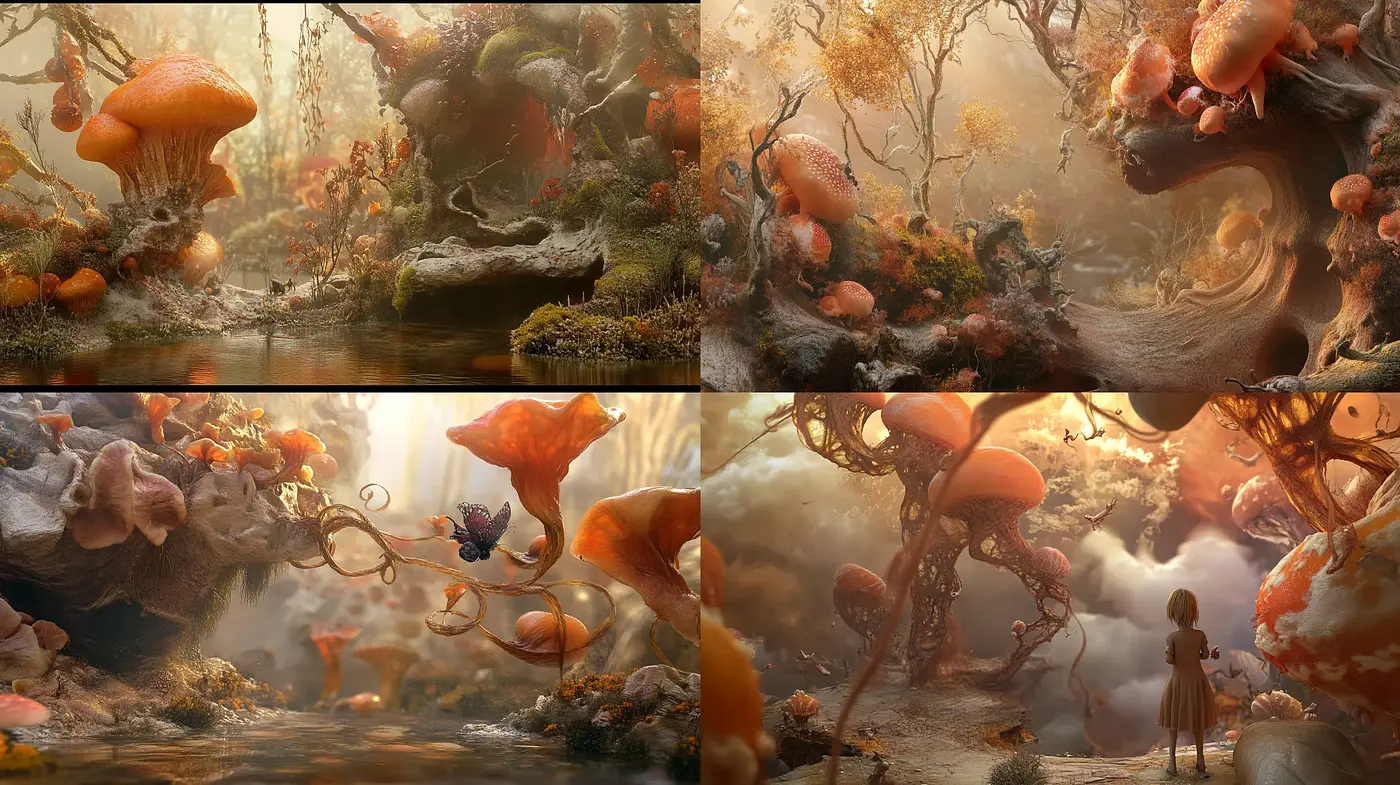 Enchanted Autumnal Forestscape With Ethereal Glow - Midjourney sref style