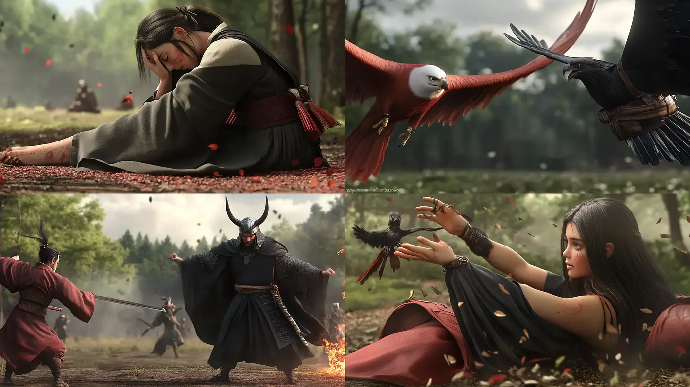Epic Cinematic Rendering with a Historical Fantasy Essence - Midjourney sref style