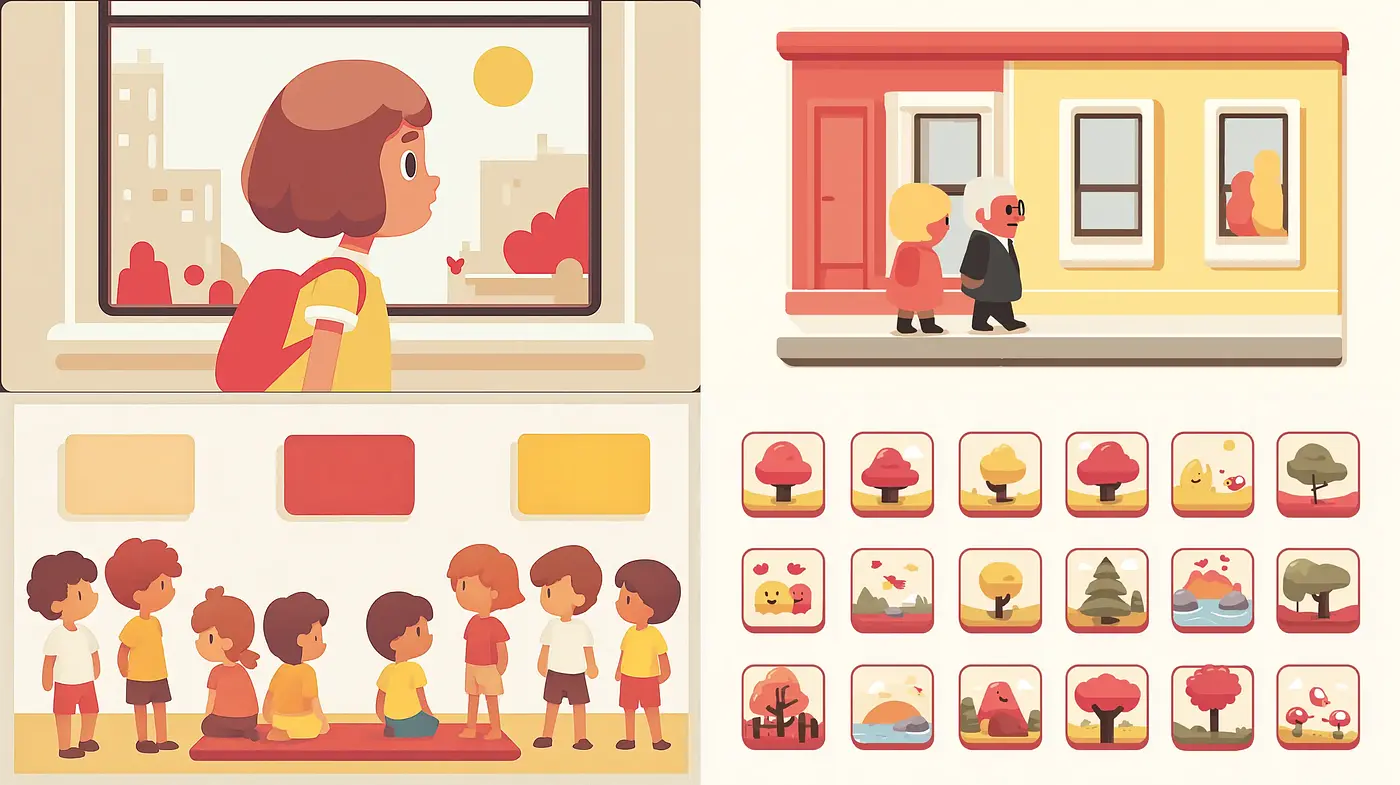 Charming and Playful Whimsy in Modern Illustrations - Midjourney sref style