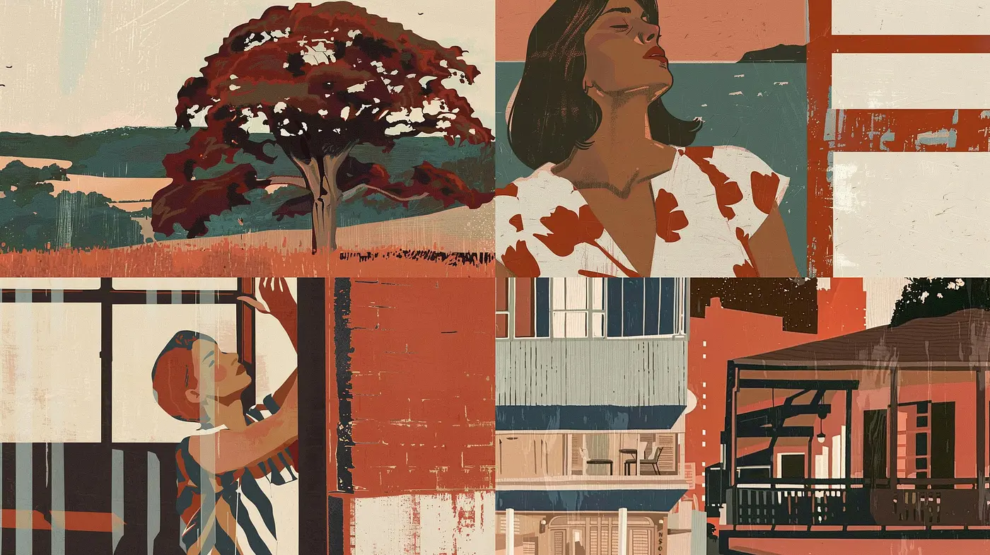 Warm Tones Retrographic Elegance: A Blend of Nostalgic Simplicity and Contemporary Chic - Midjourney sref style