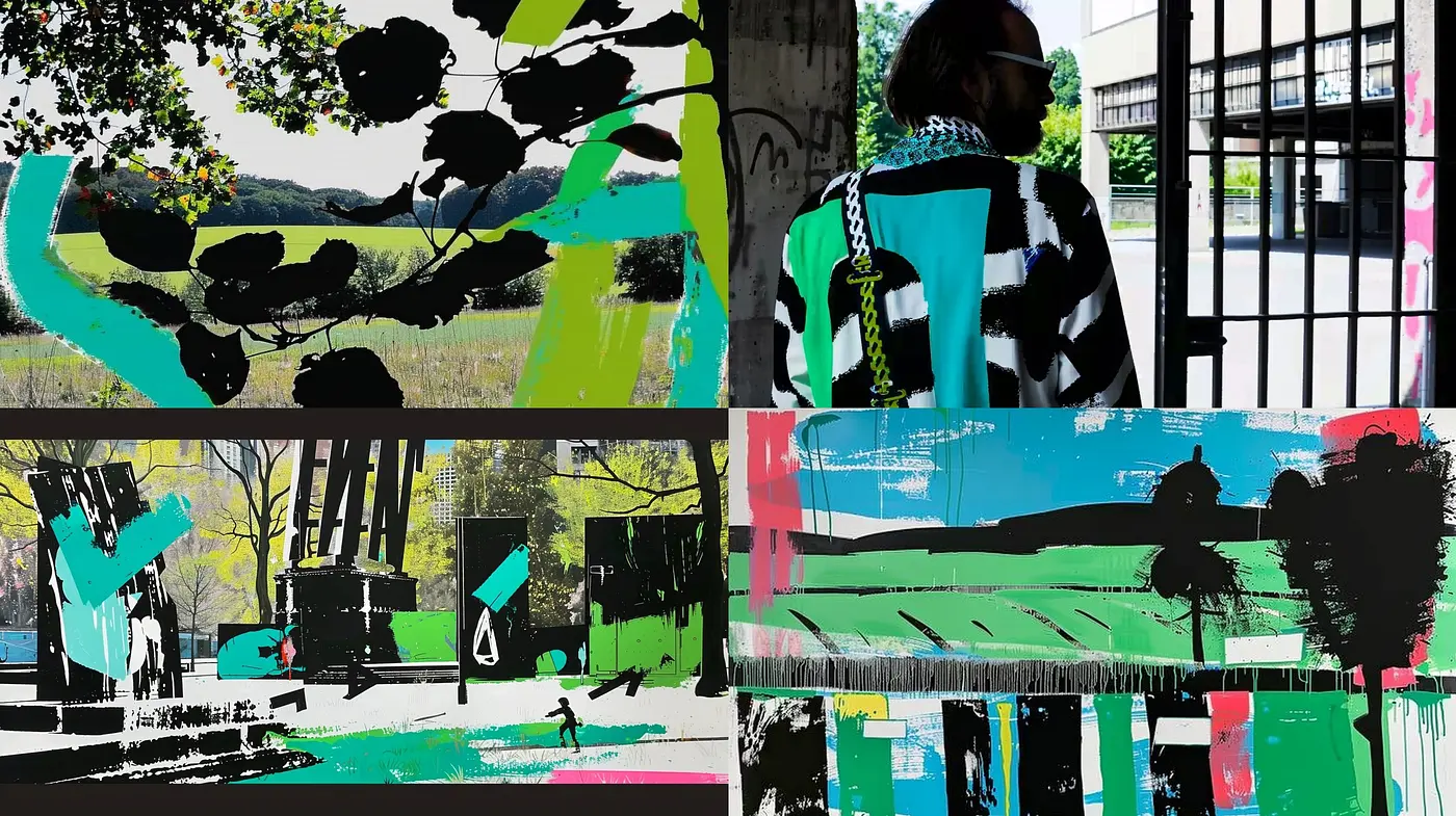 Bold Brushstrokes and Vibrant Contrasts: A Contemporary Expressionist Exploration - Midjourney sref style