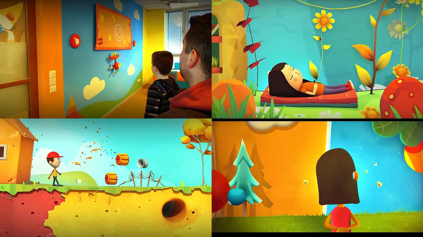 Chromatic Whimsy: A consistent fusion of vibrant hues and soft textures in lively illustration - Midjourney sref style