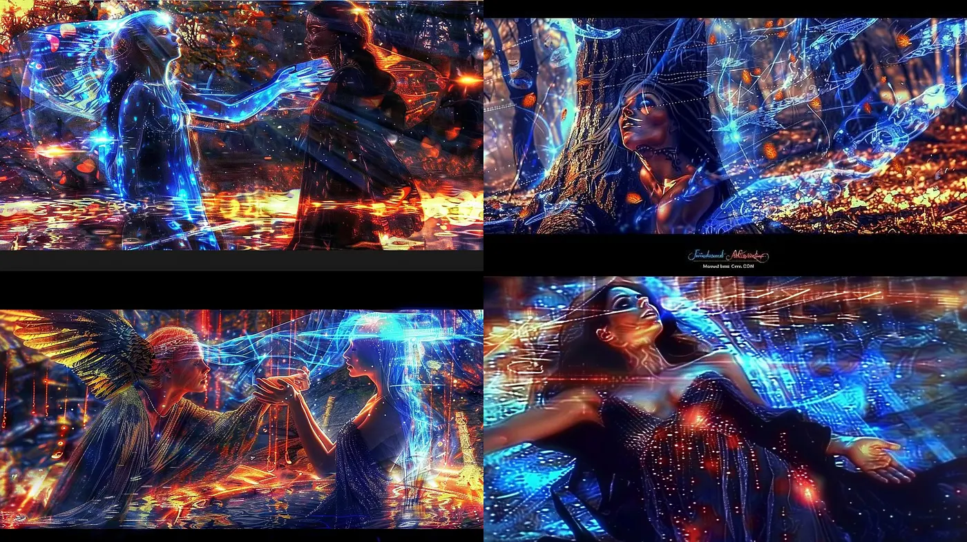 Ethereal Luminescence: A Study in Glowing Composites and Vivid Contrasts - Midjourney sref style