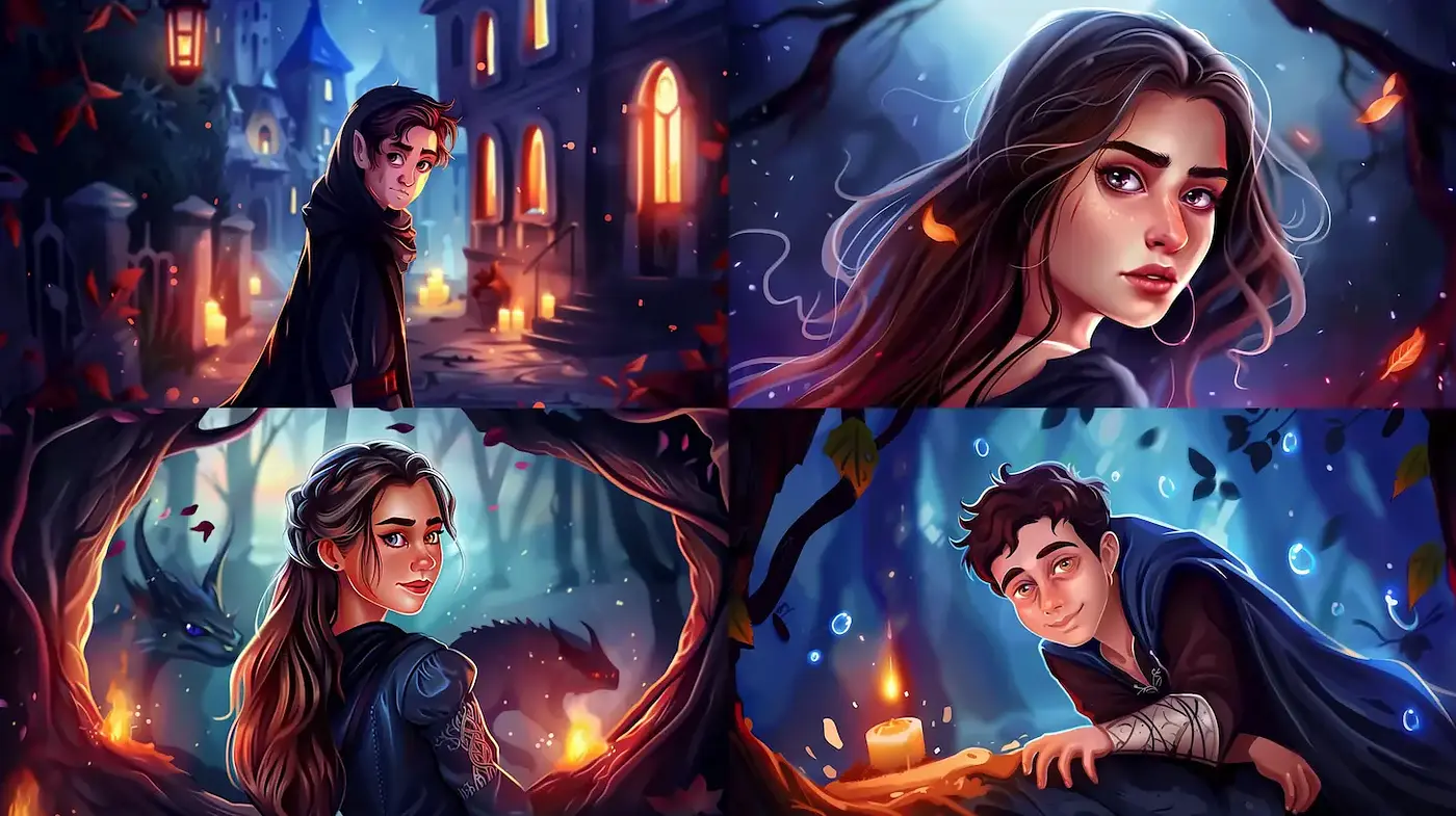 Mystical and Enigmatic Fantasy Aesthetic with a Touch of Whimsy - Midjourney sref style
