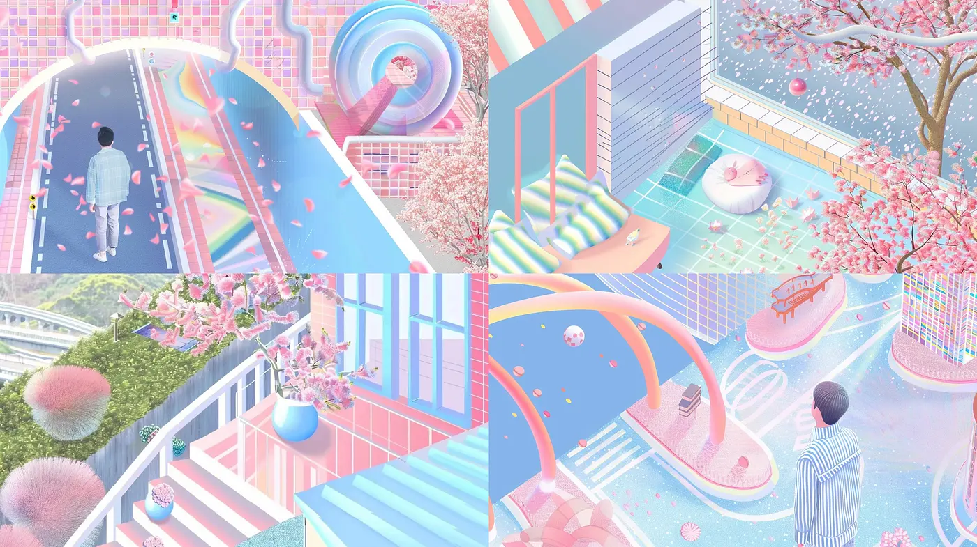 Pastel Dreamscapes: A Synthesis of Surrealism and Digital Art - Midjourney sref style