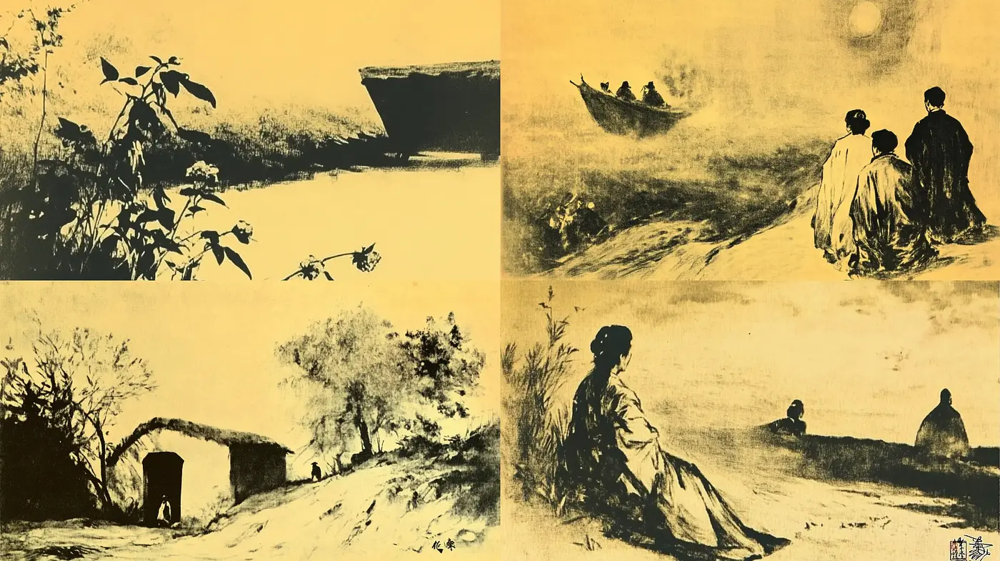 Sepia-Toned Homage to Nostalgic Serenity - Midjourney sref style