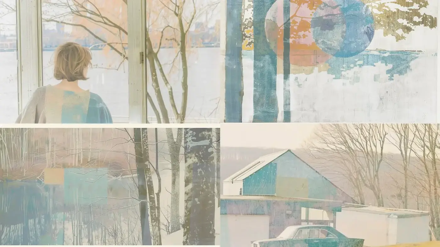 Ethereal and Abstract Reflections in Nature and Architecture - Midjourney sref style