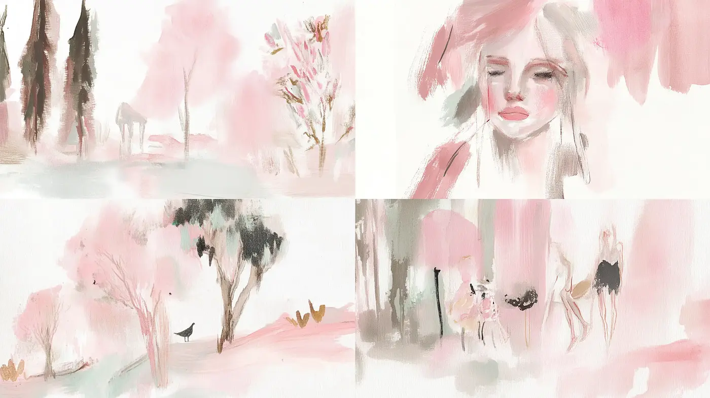 Whimsical Pastel Brushstrokes in Ethereal Landscapes - Midjourney sref style
