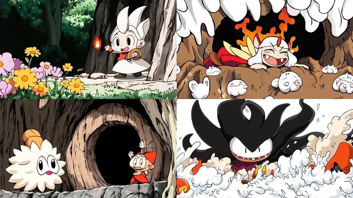 Lively Storybook Whimsy: An Homage to Japanese Anime - Midjourney sref style
