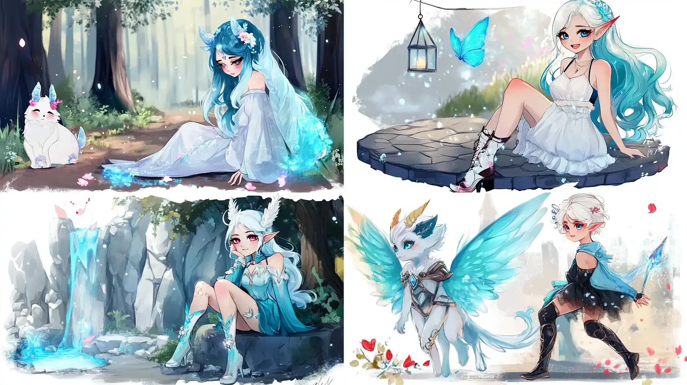 Enchanted Anime-Inspired Fantasy Portraiture - Midjourney sref style