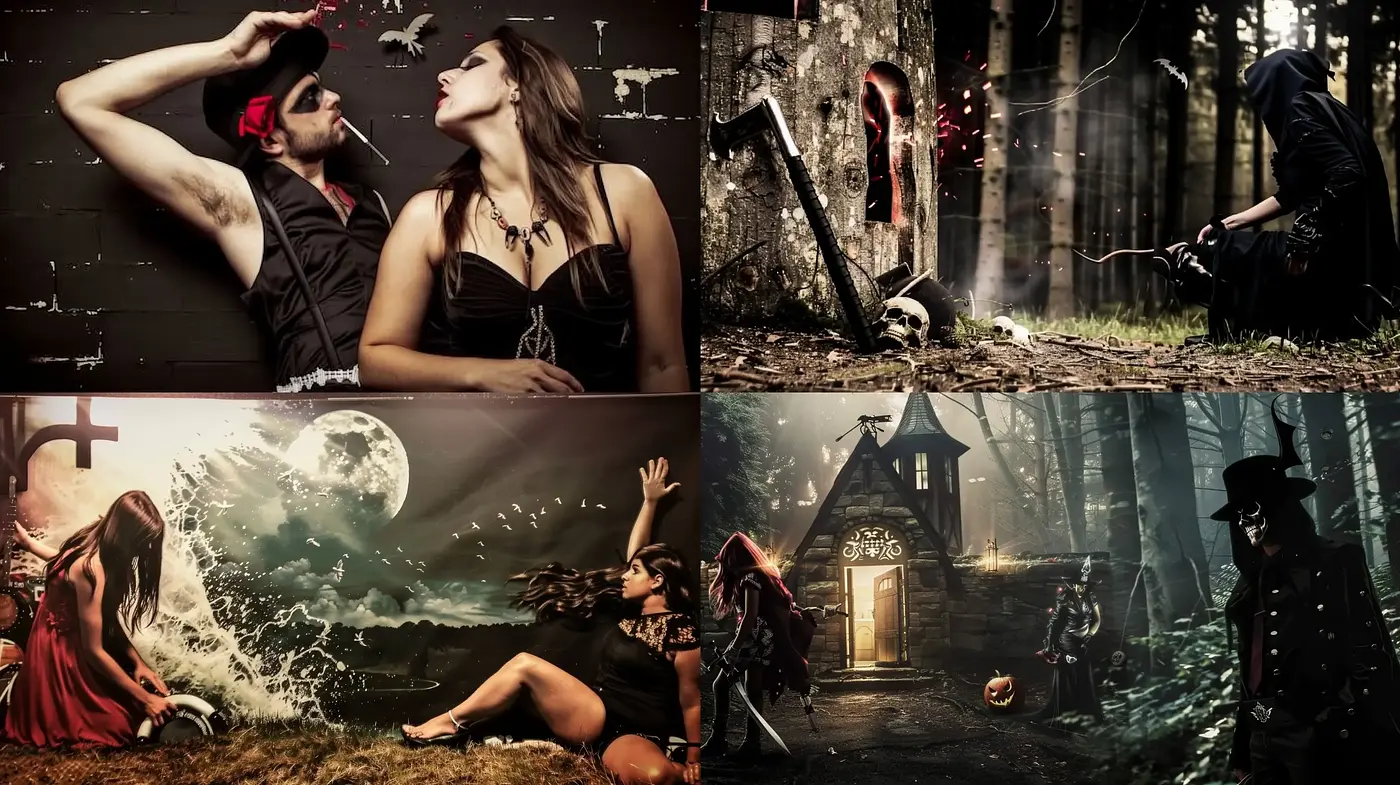 Gothic Romance and Enigma: A Haunting Blend of Mystery and Nostalgia - Midjourney sref style