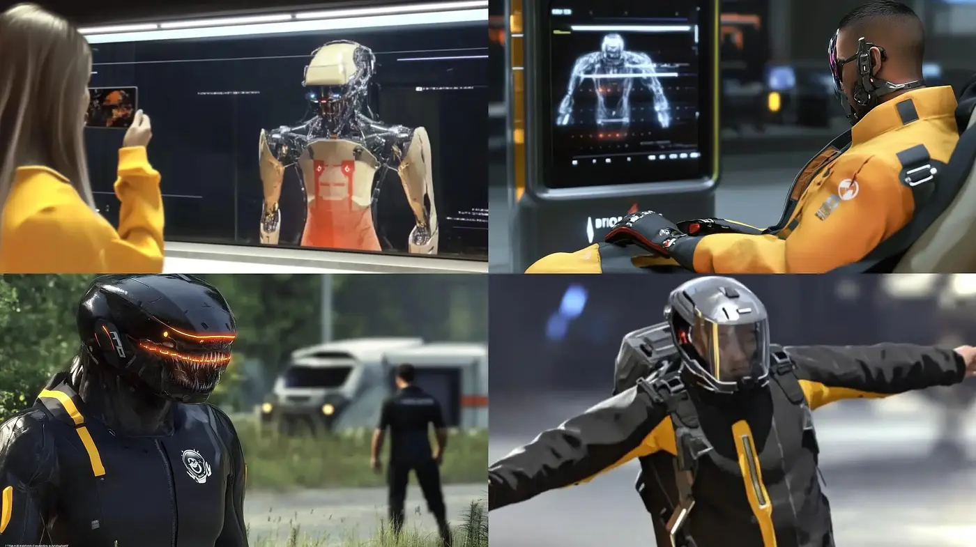 Futuristic Cybernetic Symphony: A Convergence of High-Tech Aesthetics and Urban Complexity - Midjourney sref style