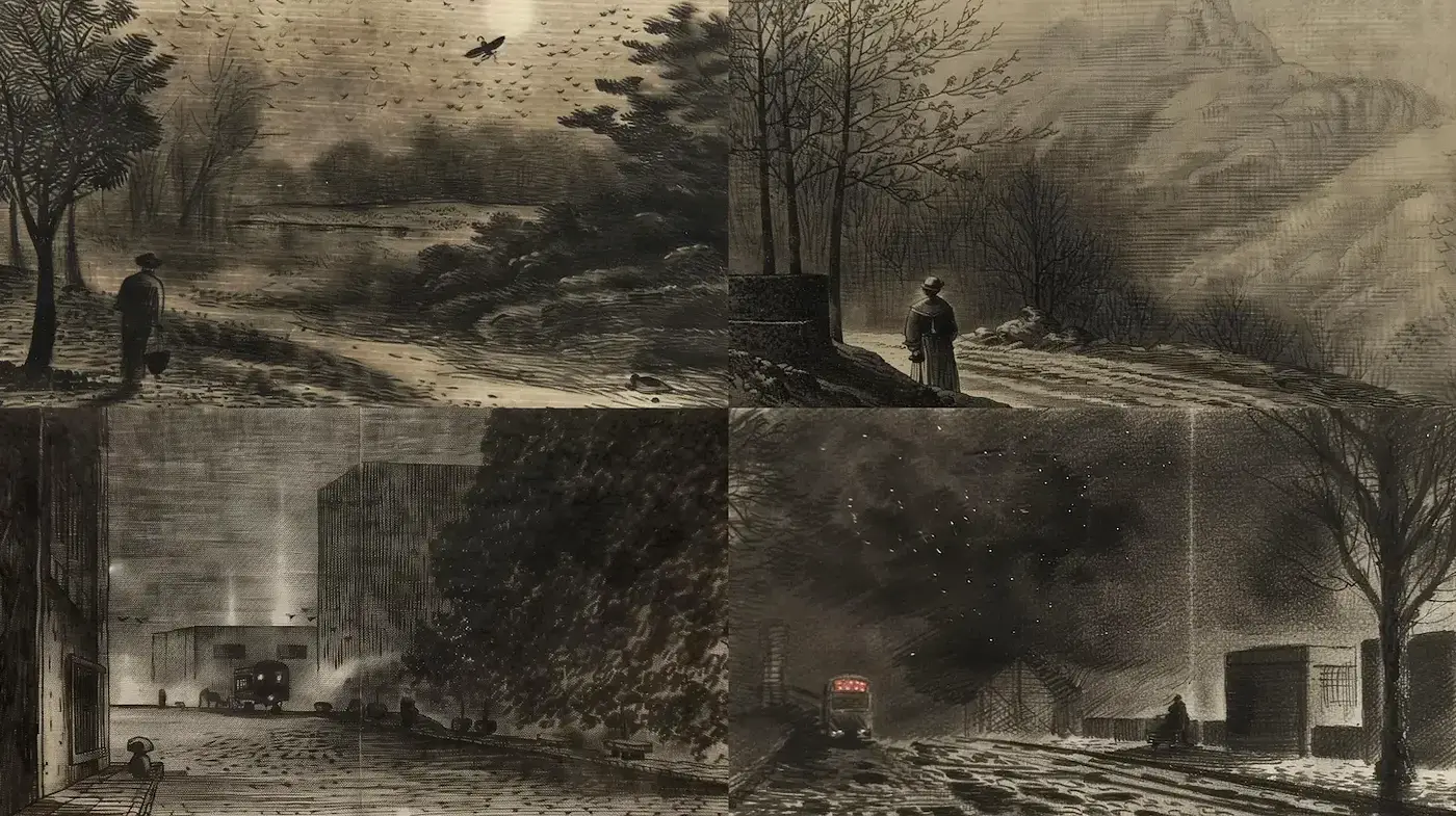 Evocative Visuals with Atmospheric Depth and Textural Nuance - Midjourney sref style