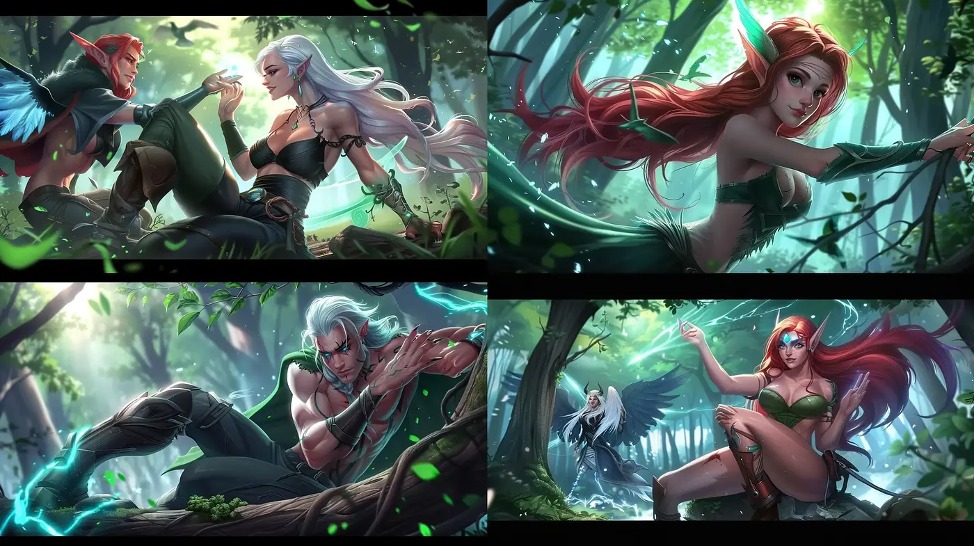 Enchanted Fantasia: A Lush and Vivid Digital Art Exploration - Midjourney sref style