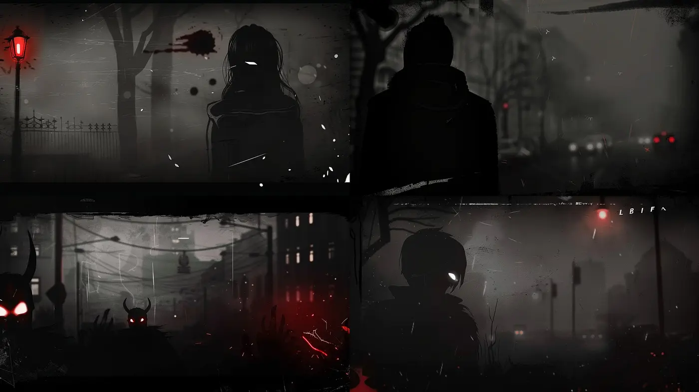 Nocturnal Hues of Solitude: An Exploration of Dark Ambient Visual Narratives - Midjourney sref style