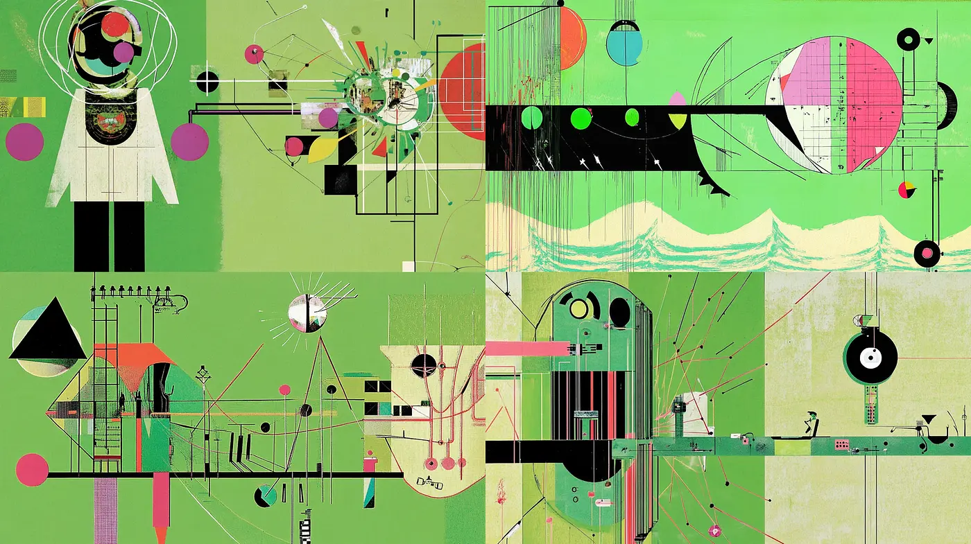 Vibrant Geometric Composition with Modernist Influences - Midjourney sref style