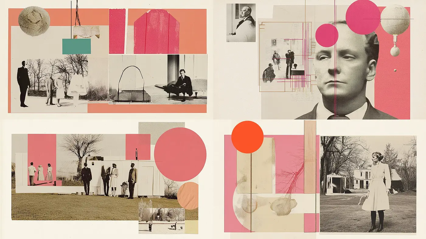 Abstract Nostalgia with Surrealist Collage Aesthetics - Midjourney sref style