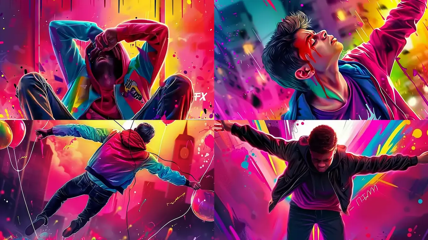 Vibrant Digital Illustrations with a Modern Aesthetic - Midjourney sref style