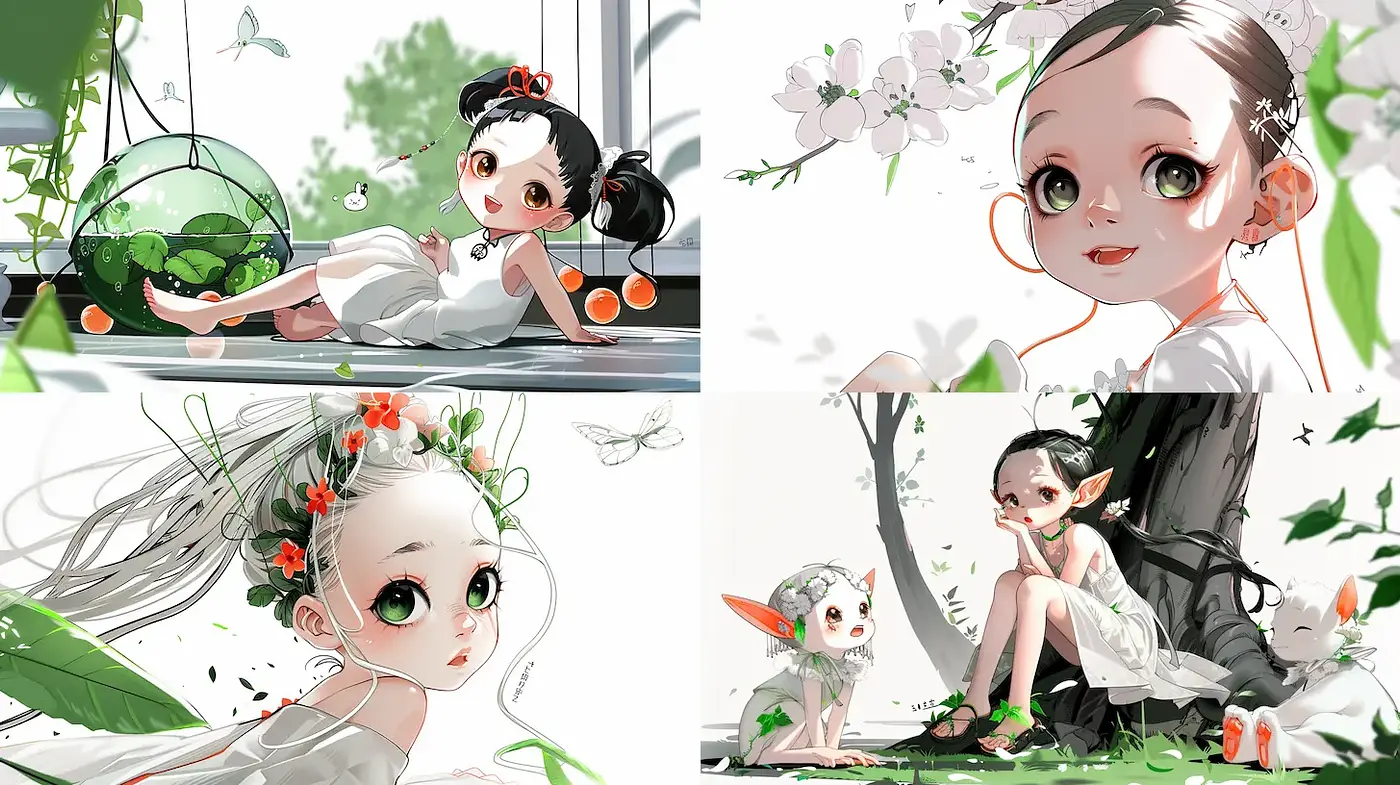 Whimsical Fantasy with Organic Elements and Soft Aesthetic - Midjourney sref style