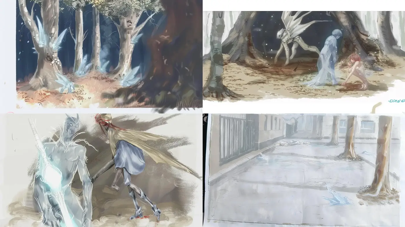 Ethereal Misty Fantasy Art with Soft Color Blends - Midjourney sref style