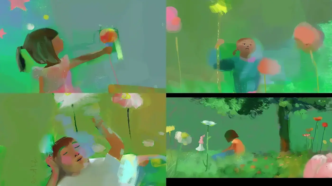 Luminous Dreamscape in Abstract Impressionism - Midjourney sref style