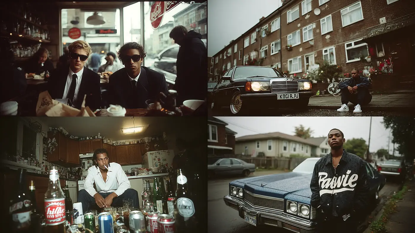 Cinematic Urban Aesthetic with Rich Textures and Nostalgic Vibe - Midjourney sref style