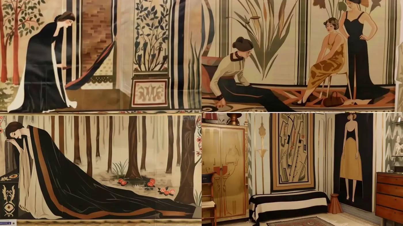 Art Deco Elegance with Serene Natural Motifs - Midjourney sref style
