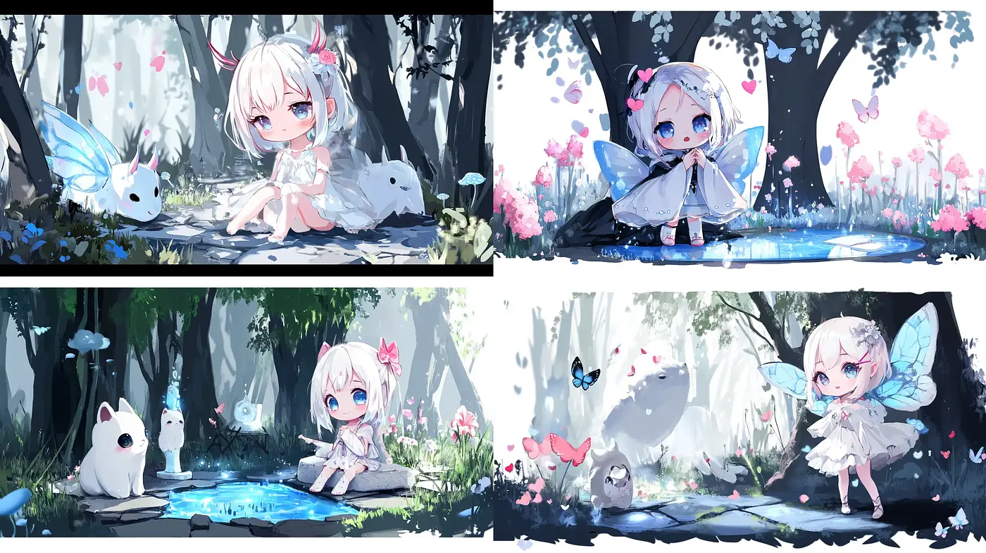 Enchanting Anime-Inspired Forest Dreamscape with Pastel Radiance - Midjourney sref style